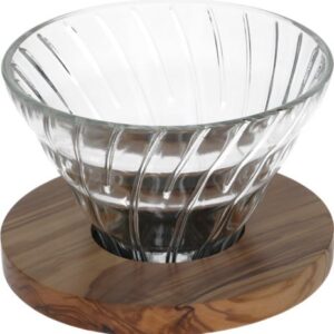 Dripper i glas<br>Oliventræ</br>